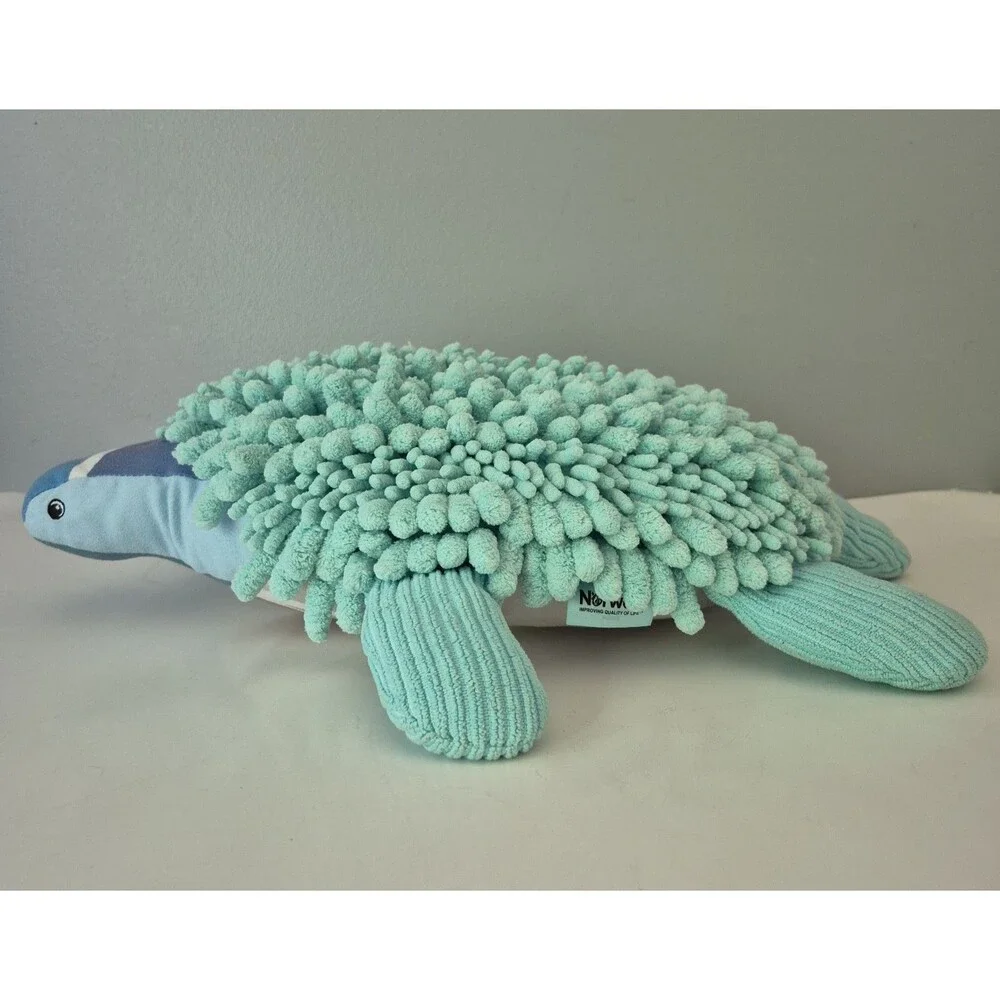 Norwex Baclock Blue Chenille Pets with a Purpose Stuffed Plush Sea Turtle